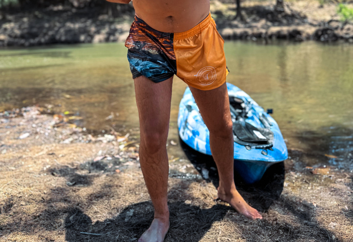 Country Tough - Something in the Orange Footy Shorts